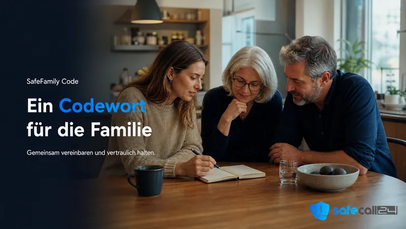 SafeFamily Code: Ein Codewort für die Familie. Gemeinsam vereinbaren und vertraulich halten.