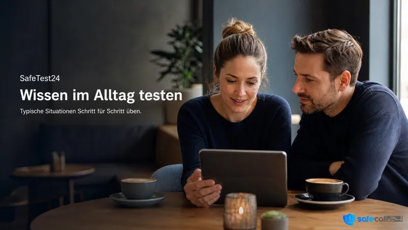 SafeTest24: Wissen im Alltag testen. Typische Situationen Schritt für Schritt üben.