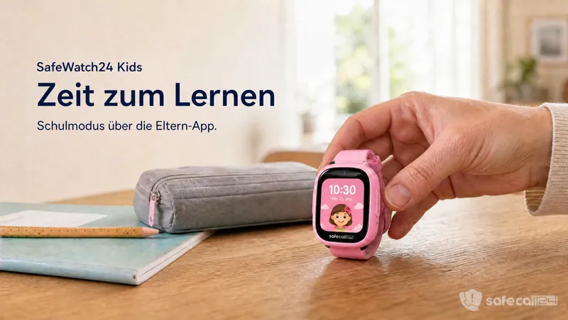 SafeWatch24 Kids: Zeit zum Lernen. Schulmodus über die Eltern-App.